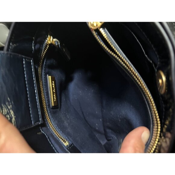 ✺✺ AUTHENTIC TORY BURCH BLUE CRINKLE LEATHER PRICELLA HANDBAG  ✺✺ - Picture 9 of 10